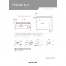 Cooktop Quadratto 60cm Bivolt Elettromec Titanium Gourmet